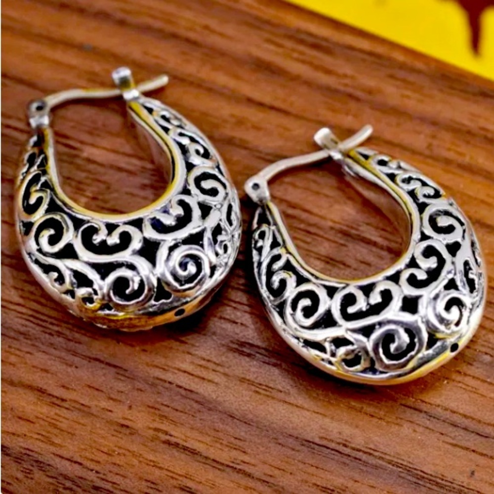Sterling Silver filigree earrings